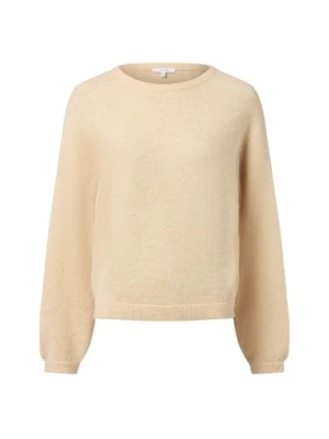 Opus Damski sweter z dzianiny z wełną i moherem - Pemine Kobiety Sztuczne włókno beżowy jednolity,