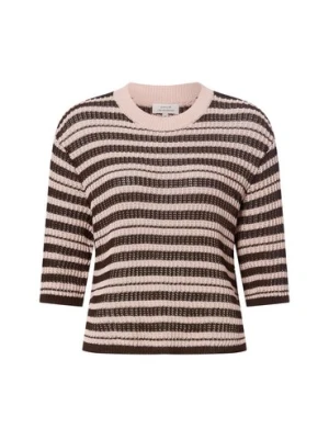 Opus Damski sweter z krótkim rękawem - Punny Kobiety różowy jednolity,