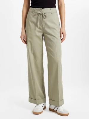 Opus Damskie spodnie materiałowe - Meeri Bloom Kobiety Bawełna zielony,