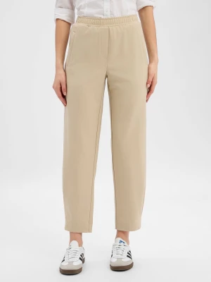 Opus Damskie spodnie materiałowe - Myha flow Kobiety beżowy jednolity,