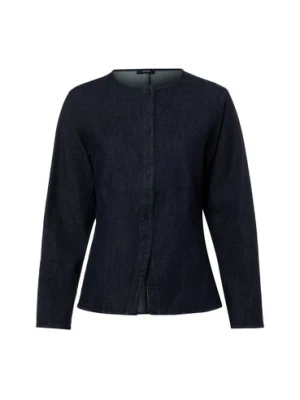 Opus Dżinsowa bluzka damska - Fartis Kobiety Bawełna niebieski jednolity,