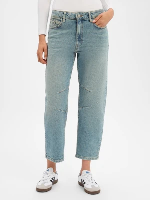 Opus Dżinsy o zwężanym kroju - Lissie Kobiety Bawełna niebieski jednolity,