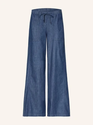 Opus Dżinsy Z Szerokimi Nogawkami Melane blau 70259 mid oxford blue