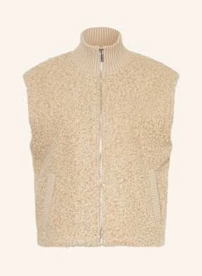 Opus Kamizelka Z Pluszowego Materiału Guluni beige