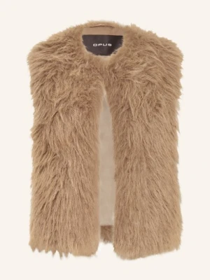 Opus Kamizelka Ze Sztucznego Futra Wondra beige