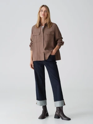 OPUS Koszula "Flara" w kolorze jasnobrązowym rozmiar: 44