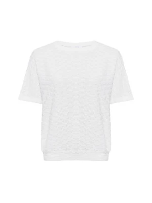 Opus Koszulka damska - Senni Kobiety biały wypukły wzór tkaniny,