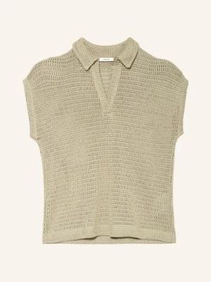 Opus Koszulka Polo Wykonana Na Szydełku Somona gruen