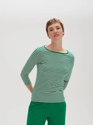 OPUS Koszulka "Sopili" w kolorze zielono-białym rozmiar: 38