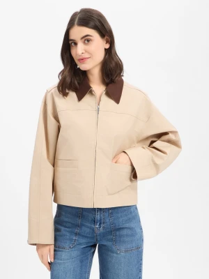 Opus Kurtka damska - Herakla Kobiety Bawełna beżowy,