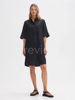 OPUS Lniana sukienka w kolorze antracytowym rozmiar: 36