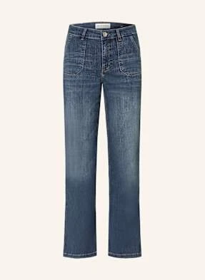 Opus Pants Jeansy Straight Melly Crush blau