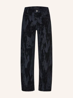 Opus Pants Jeansy Typu Barrel Mari Cosmo Z Aksamitem blau 7355 night sky