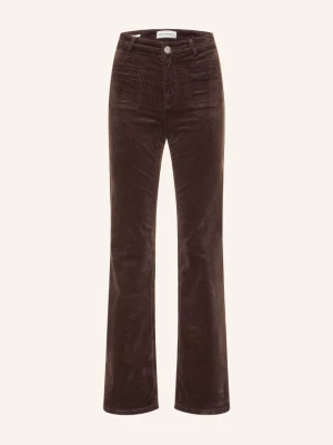 Opus Pants Spodnie Z Sztruksu Melly Fresh braun CIEMNOBRĄZOWY
