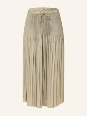 Opus Plisowana Spódnica Ribane French Z Satyny gruen