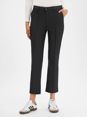 Opus Spodnie - Ebbi Kobiety Bawełna czarny jednolity,