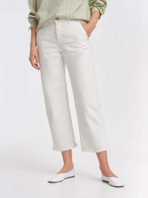 OPUS Spodnie "Marny" w kolorze białym rozmiar: 42/L26