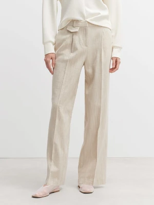 OPUS Spodnie w kolorze beżowym rozmiar: 38