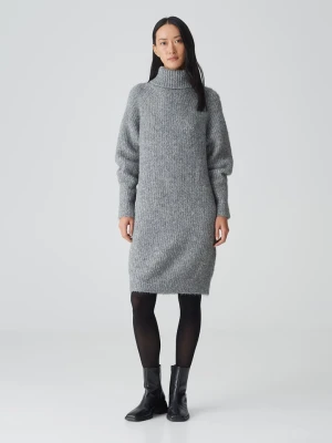 OPUS Sukienka dzianinowa w kolorze szarym rozmiar: 34