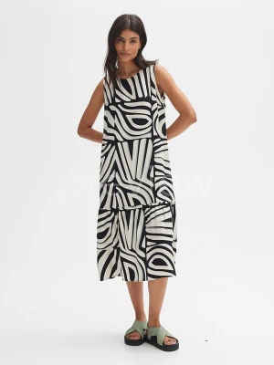 OPUS Sukienka w kolorze czarno-białym rozmiar: 36