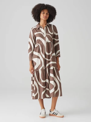 OPUS Sukienka w kolorze jasnobrązowym rozmiar: 36