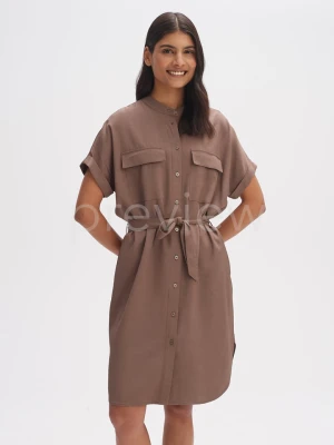 OPUS Sukienka w kolorze jasnobrązowym rozmiar: 42