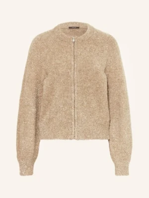 Opus Sweter Dosmic Z Błyszczącą Przędzą beige