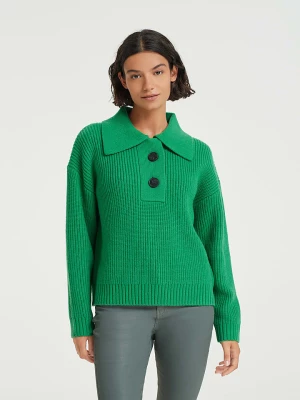 OPUS Sweter "Parette" w kolorze zielonym rozmiar: S
