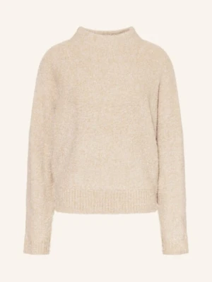 Opus Sweter Posmic Z Błyszczącą Przędzą weiss