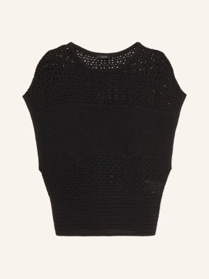 Opus Sweter Z Dzianiny schwarz CZARNY