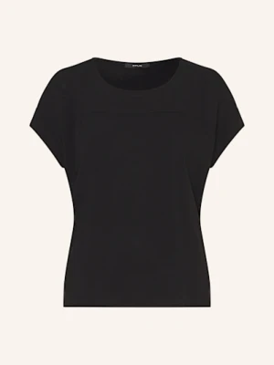Opus T-Shirt Sesonne Z Mieszanki Materiałów schwarz