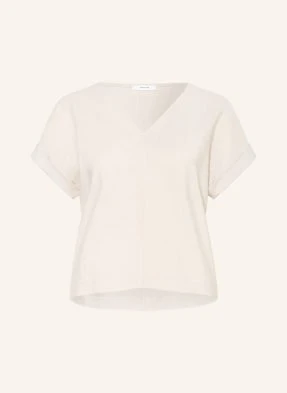 Opus T-Shirt Solme Z Mieszanki Materiałów beige