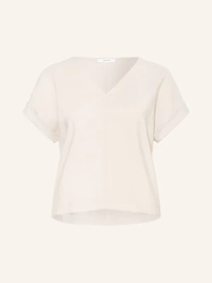 Zdjęcie produktu Opus T-Shirt Solme Z Mieszanki Materiałów beige