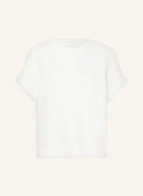 Opus T-Shirt Sunnsa Z Mieszanki Materiałów weiss