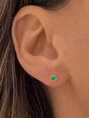 OR Carats Złote kolczyki-wkrętki z kamieniem szlachetnym rozmiar: onesize