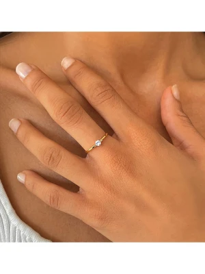 OR Carats Złoty pierścionek z diamentem i kamieniem szlachetnym rozmiar: 56