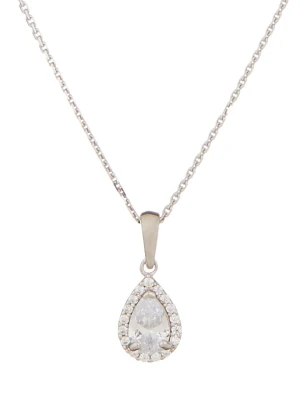 OR ÉCLAT Złota zawieszka "Goutte brillante" z cyrkoniami rozmiar: onesize