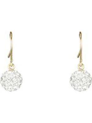 OR ÉCLAT Złote kolczyki "bulles de crystal" z cyrkoniami rozmiar: onesize