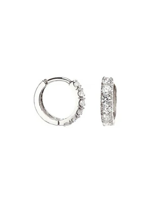 OR ÉCLAT Złote kolczyki-kreole z cyrkoniami rozmiar: onesize