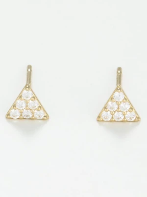 OR ÉCLAT Złote kolczyki-wkrętki "Aria" z kryształami rozmiar: onesize