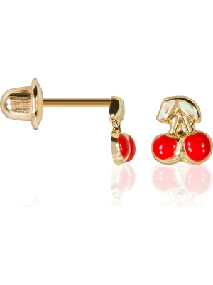 OR ÉCLAT Złote kolczyki-wkrętki "Cerisette" rozmiar: onesize