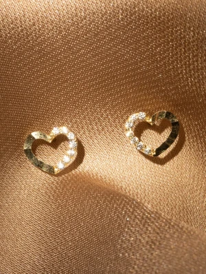 OR ÉCLAT Złote kolczyki-wkrętki "Only You" z cyrkoniami rozmiar: onesize