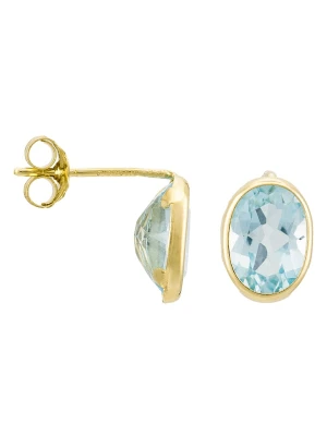 OR ÉCLAT Złote kolczyki-wkrętki "Rond de Topaze" z topazami rozmiar: onesize