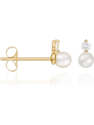 OR ÉCLAT Złote kolczyki-wkrętki "Uni" z perłami rozmiar: onesize