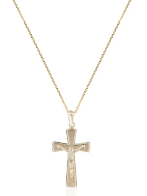 OR ÉCLAT Złoty naszyjnik "Croix de Jésus" z zawieszką rozmiar: onesize