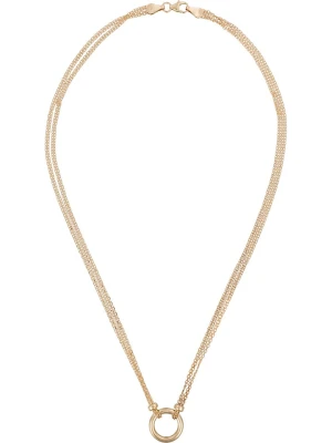 OR ÉCLAT Złoty naszyjnik "Round" z elementem ozdobnym - dł. 41 cm rozmiar: onesize