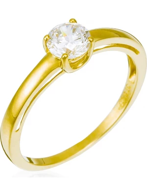 OR ÉCLAT Złoty pierścionek "Raffinée" z cyrkoniami rozmiar: 60