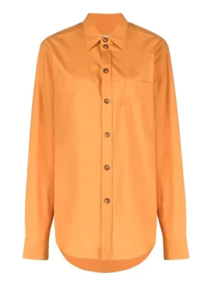 Orange Poplin Oversize koszula Nanushka