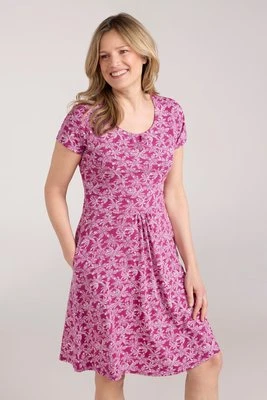 Orchid Patterned – damska sukienka UV - Pink Mountain Warehouse