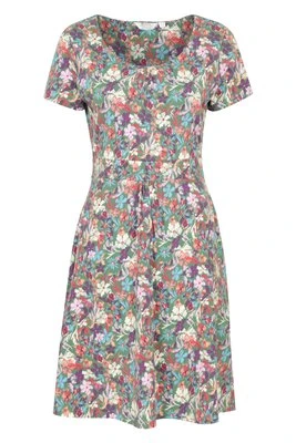 Orchid Patterned – damska sukienka UV - Teal Mountain Warehouse